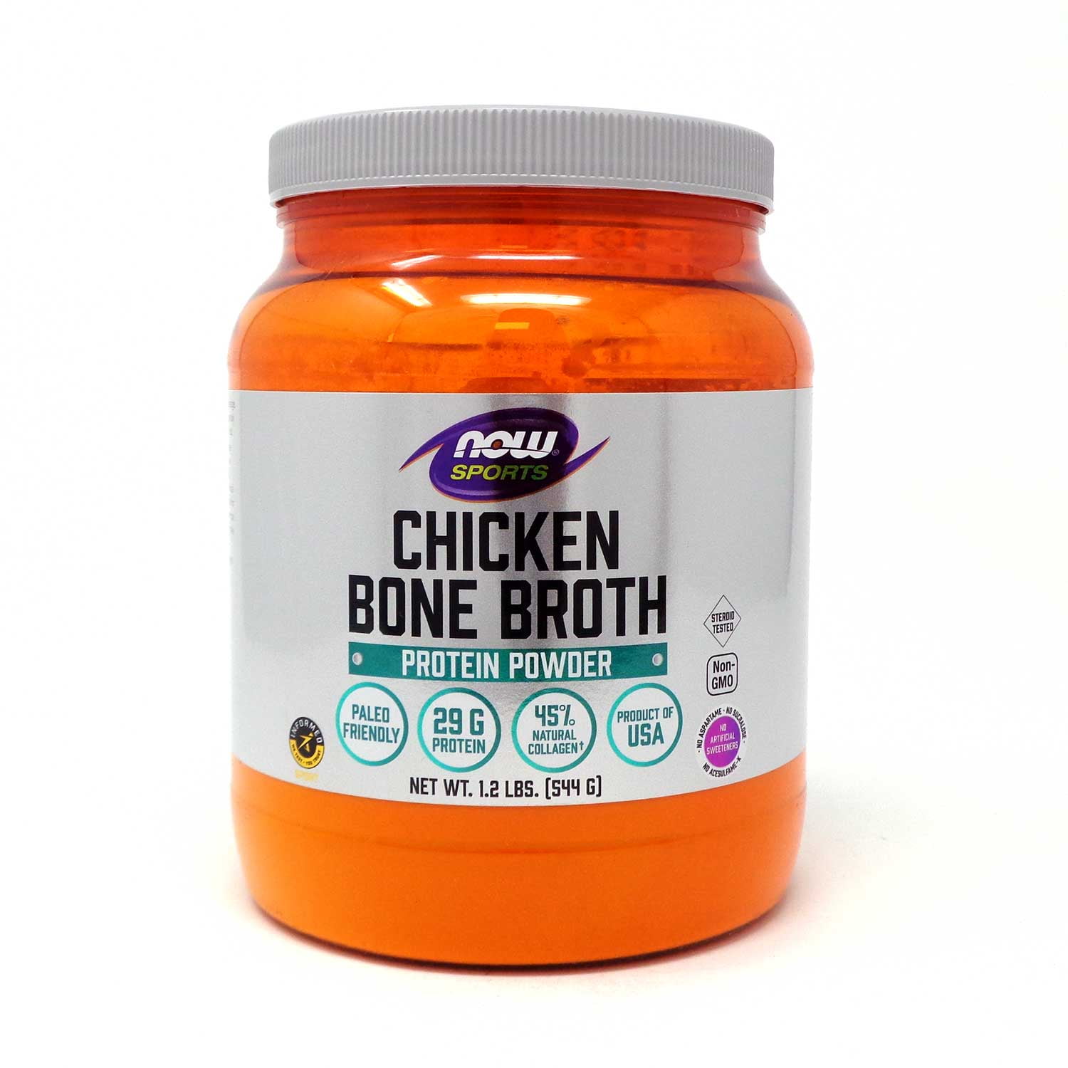 Now Sports Chicken Bone Broth Protein Powder - 1.2 Pounds