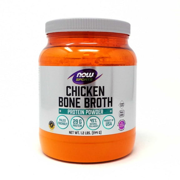 Now Sports Chicken Bone Broth Protein Powder - 1.2 Pounds