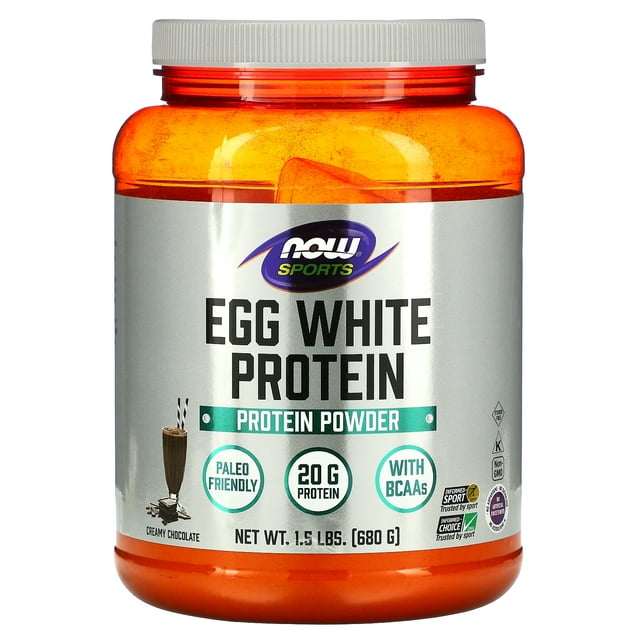 NOW Foods NOW Sports Egg White Protein Powder Creamy Chocolate 1.5