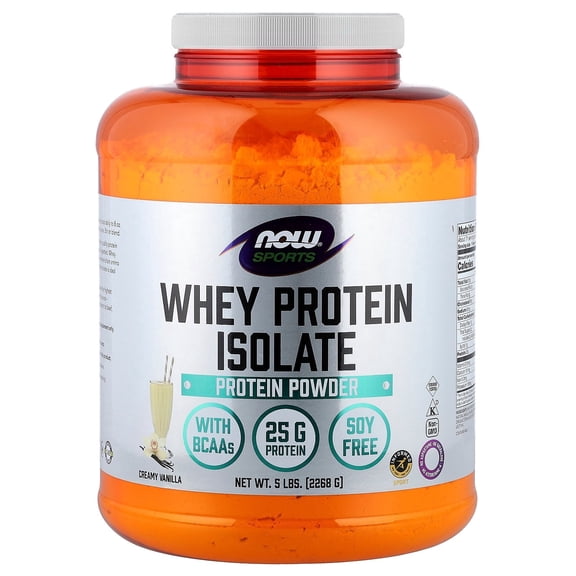 Now Foods Whey Protein Isolate Vanilla 5 lbs Powder
