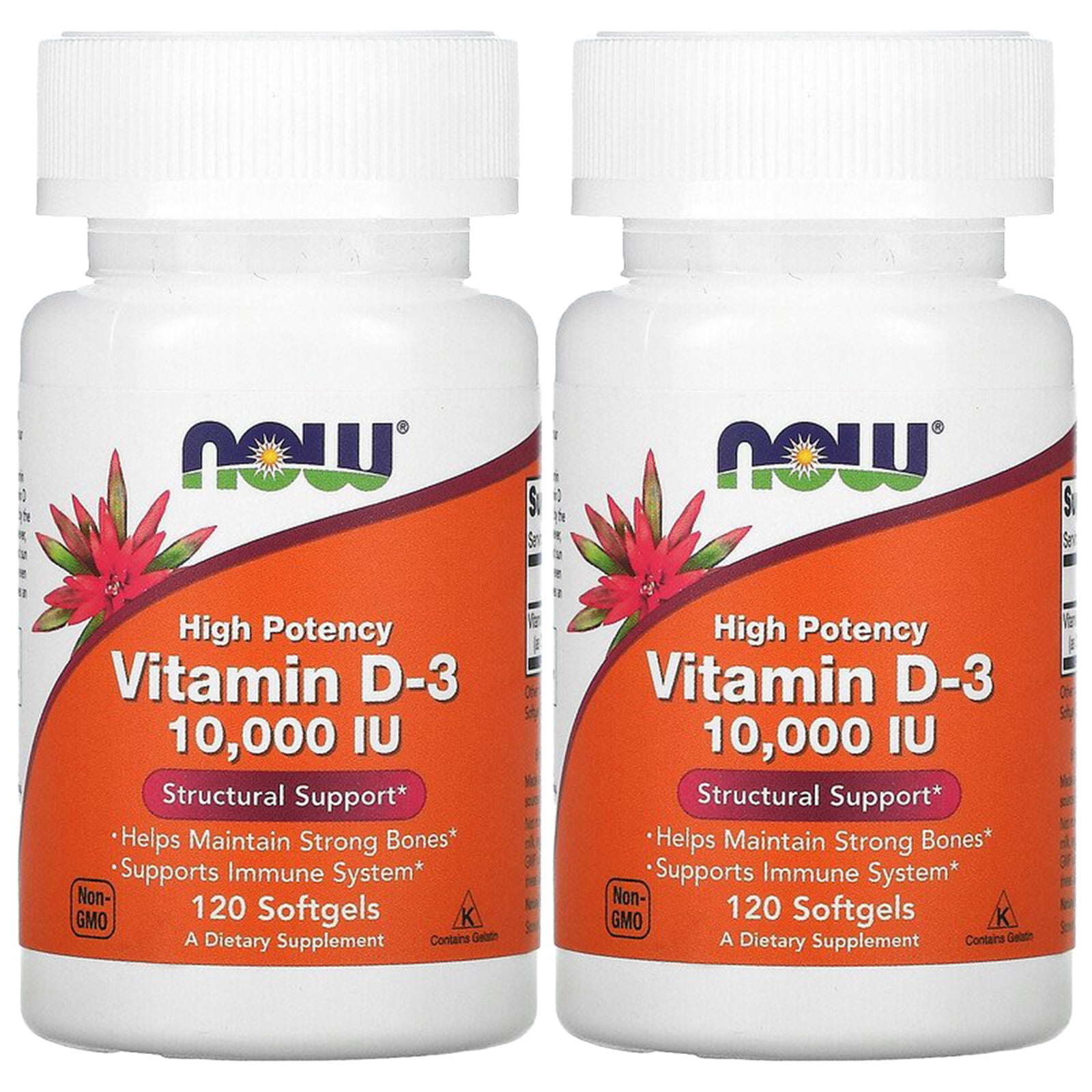 NOW Foods Now Foods High Potency Vitamin D3, 10,000 IU, 120 Softgels