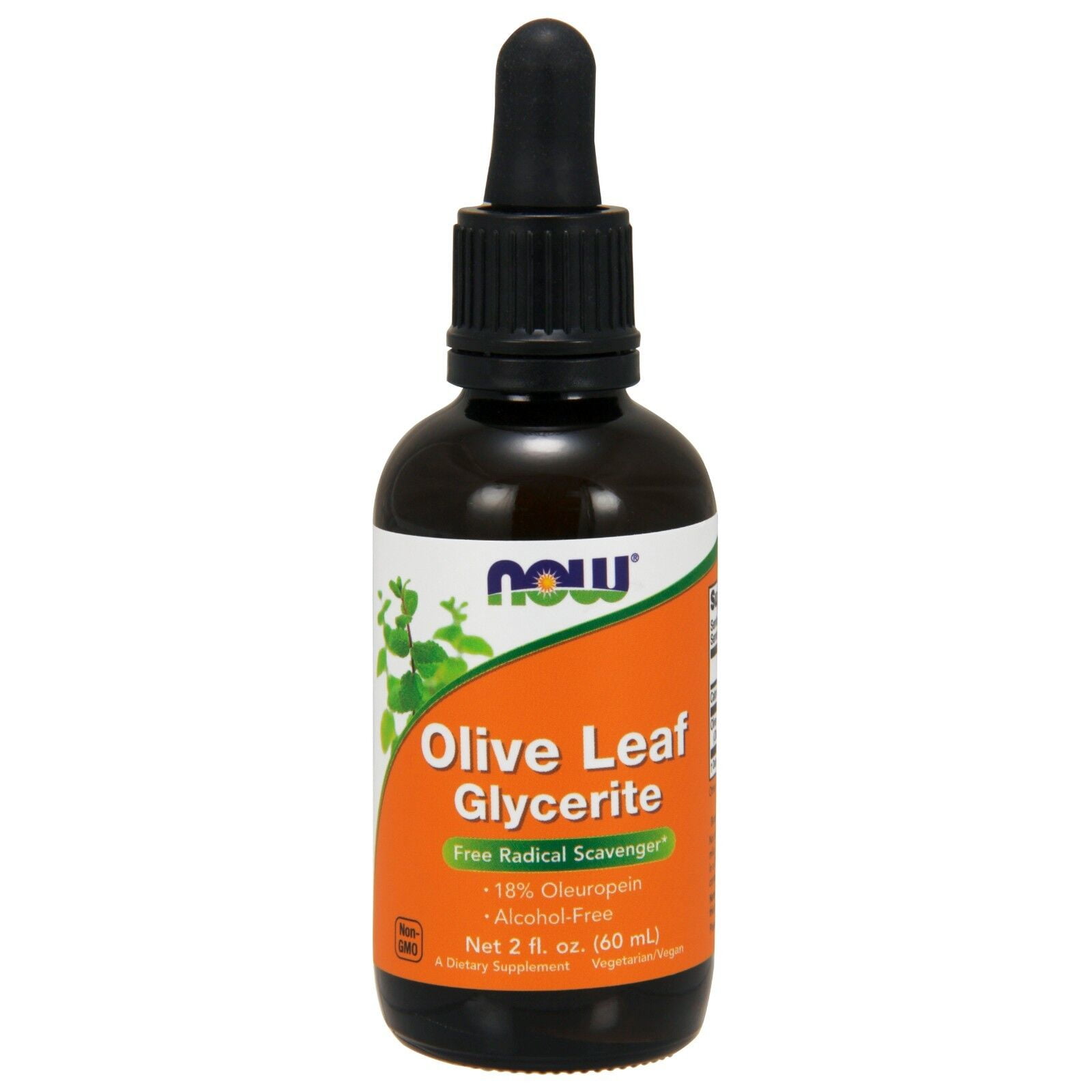 NOW Foods Olive Leaf Glycerite 18 Liquid, 2 fl. oz.