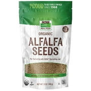 NOW Foods, Organic Alfalfa Seeds for Sprouting, Certified Non-GMO, 12-Ounce (Packaging May Vary)