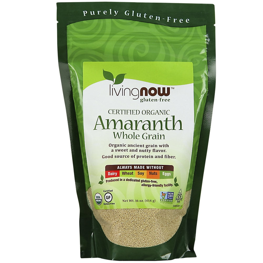 Now Foods Organic Amaranth 16 Oz Whole Grain Gluten Free Nutty