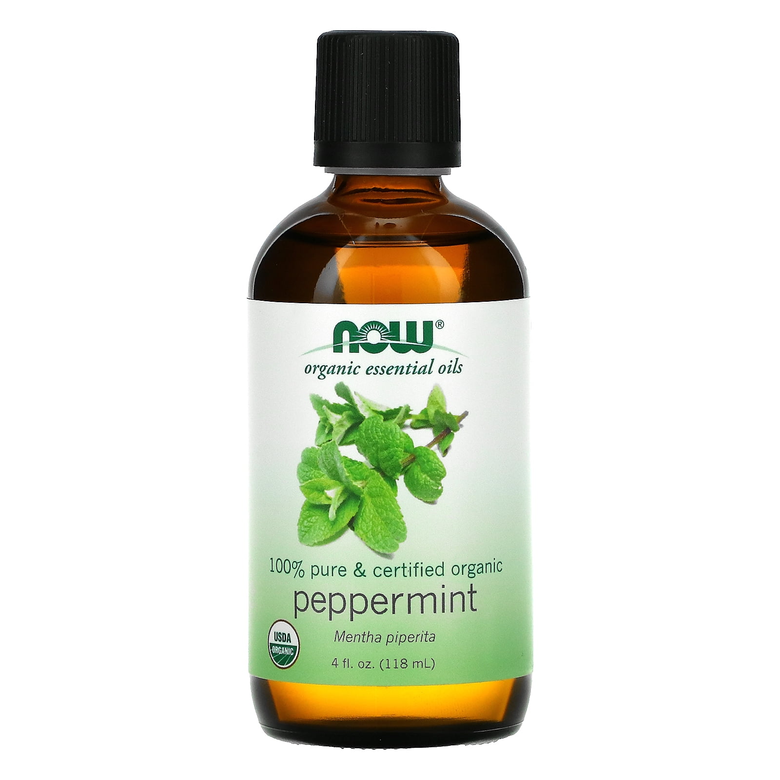 NOW Foods Organic Essential Oils, Peppermint, 4 fl oz (118 ml)