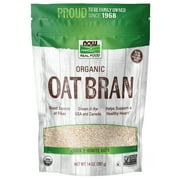 NOW Foods, Organic Oat Bran, Source of Fiber and Protein, USA Grown,  14-Ounce (Packaging May Vary)