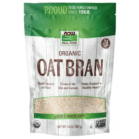 (3 pack) (3 Pack) NOW Foods Oat Bran 14 Oz