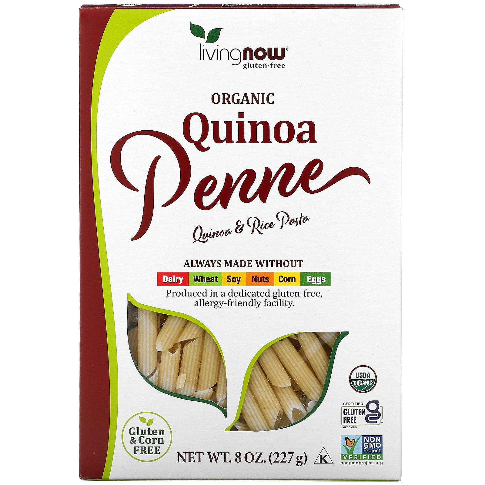 NOW Foods Quinoa Penne Pasta 8 Oz