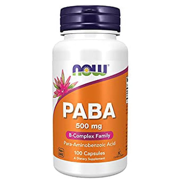 Paba NOW Foods Paba 500 mg 100 Caps - Walmart.com