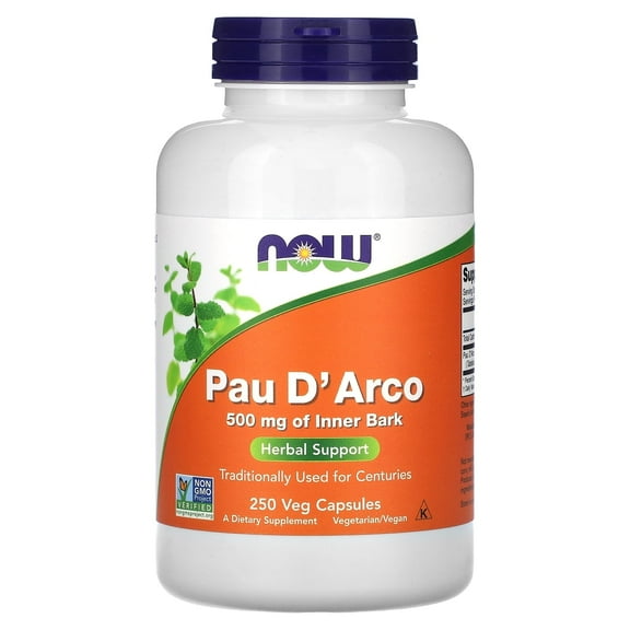 NOW Foods Pau D' Arco 500 mg 250 Veg Caps