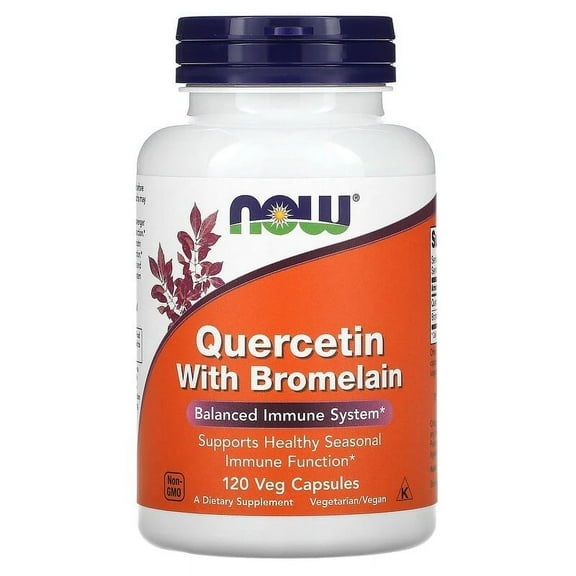 NOW Foods, Quercetin with Bromelain, 120 Veg Capsules (3 Packs)