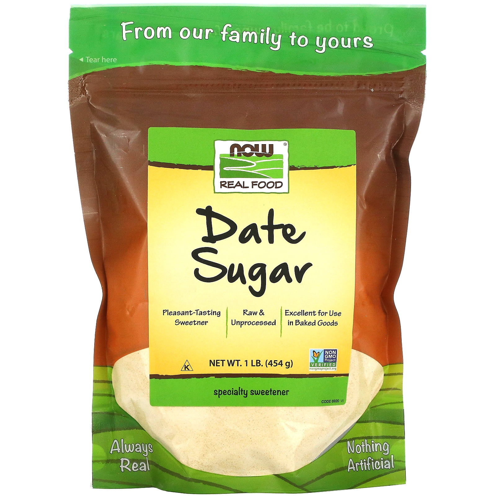 NOW Foods, Real Food, Date Sugar, 1 lb
