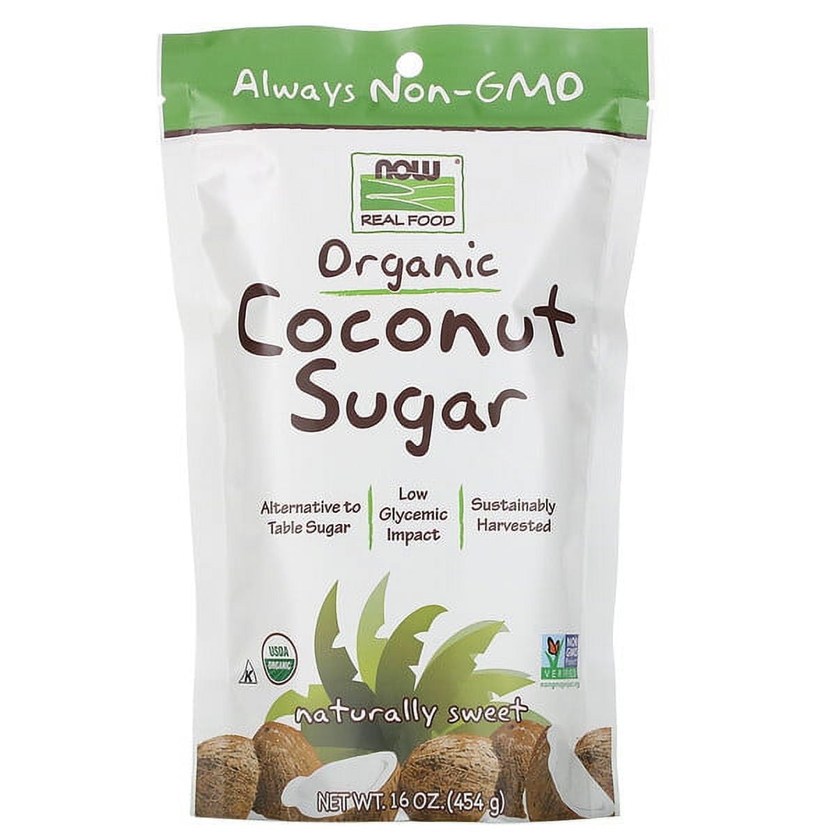 NOW Foods, Real Food, Organic Coconut Sugar, 16 oz Pack of 2