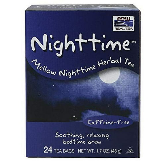 NOW Foods Real Tea Nighttime Herbal Tea 24 Tea Bags