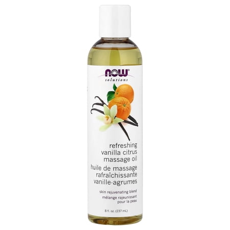 NOW Foods - NOW Solutions Refreshing Massage Oil Vanilla Citrus - 8 fl. oz.