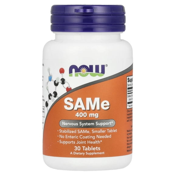 NOW Foods SAMe Nervous System Support, 400mg, 30 Ct