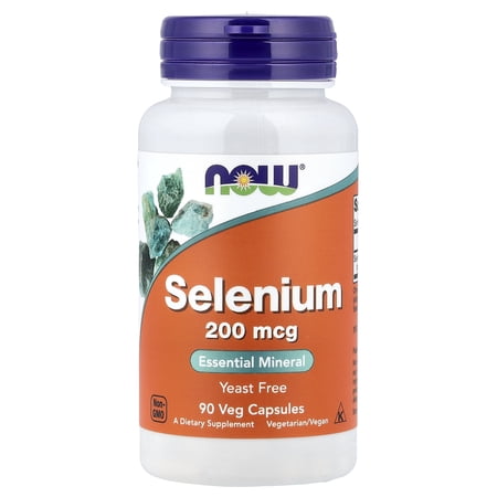 NOW Foods Selenium, 200 mcg, 90 Veg Capsules