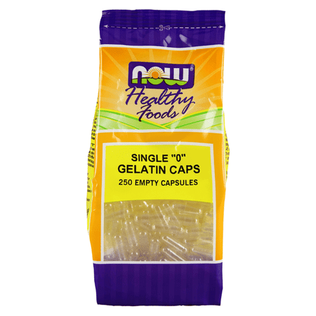 Single 0 Empty Gelatin Capsules (250 Capsules)