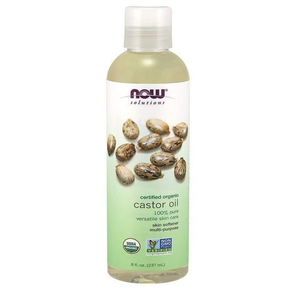 NOW Foods Solutions, Organic Castor Oil, 8 fl oz (237 ml)