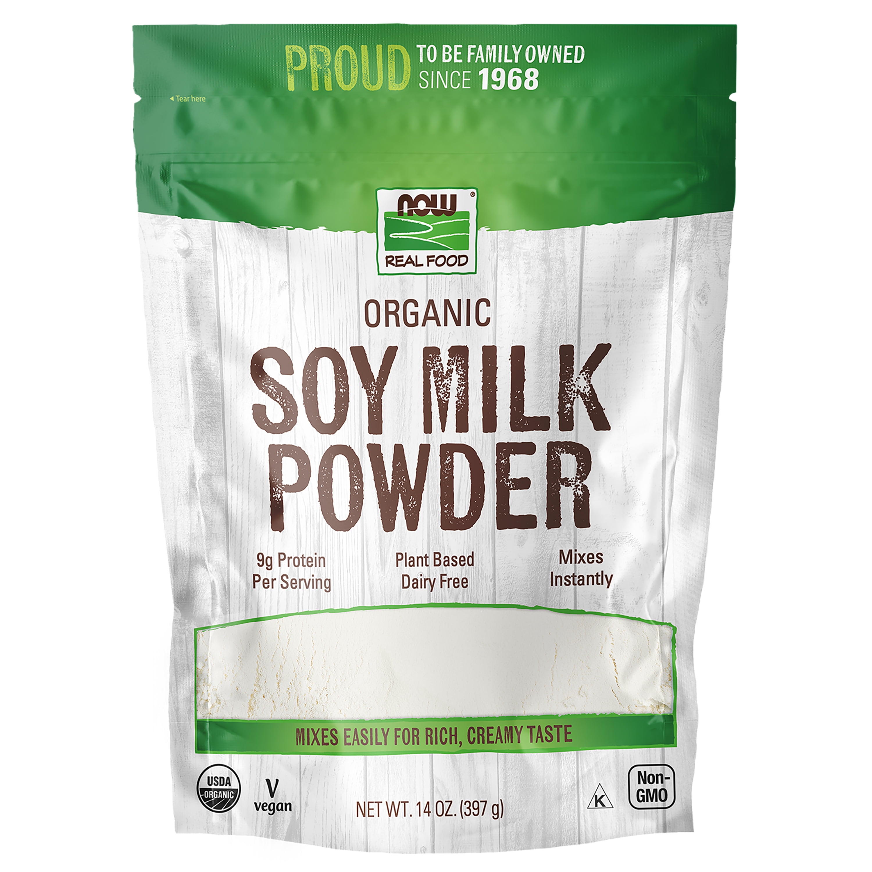 NOW Foods Soy Milk Organic Powder 14 oz - Walmart.com