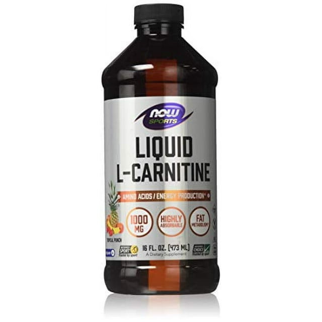 NOW Foods Sports LCarnitine Liquid Tropical Punch 1000 mg 16 fl