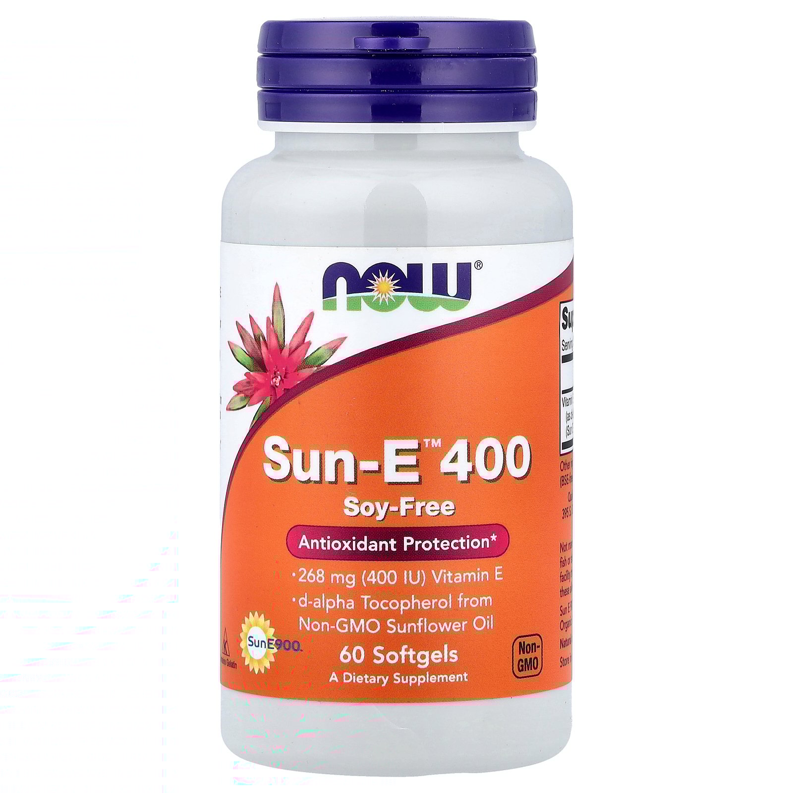 thumbnail image 1 of NOW Foods - Sun-E 400 Antioxidant Protection - 60 Softgels, 1 of 4