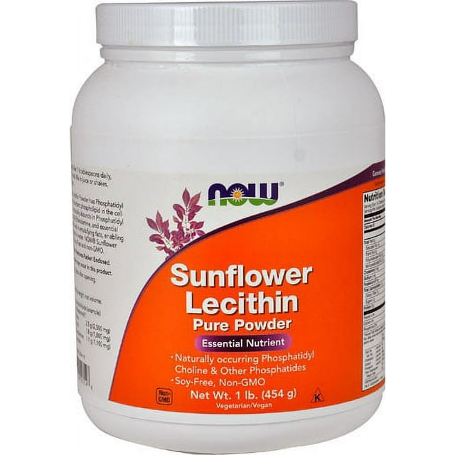 NOW Foods Sunflower Lecithin Essential Nutrient Powder, 1 lb