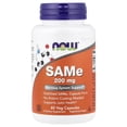 thumbnail image 1 of NOW Foods Supplement, SAMe (Disulfate Tosylate), Nervous System Support, 200 mg, 60 Veg Capsules, 1 of 4