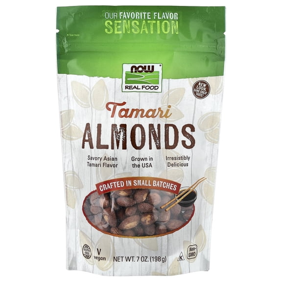 Now Foods Tamari Almonds 7 oz Bag