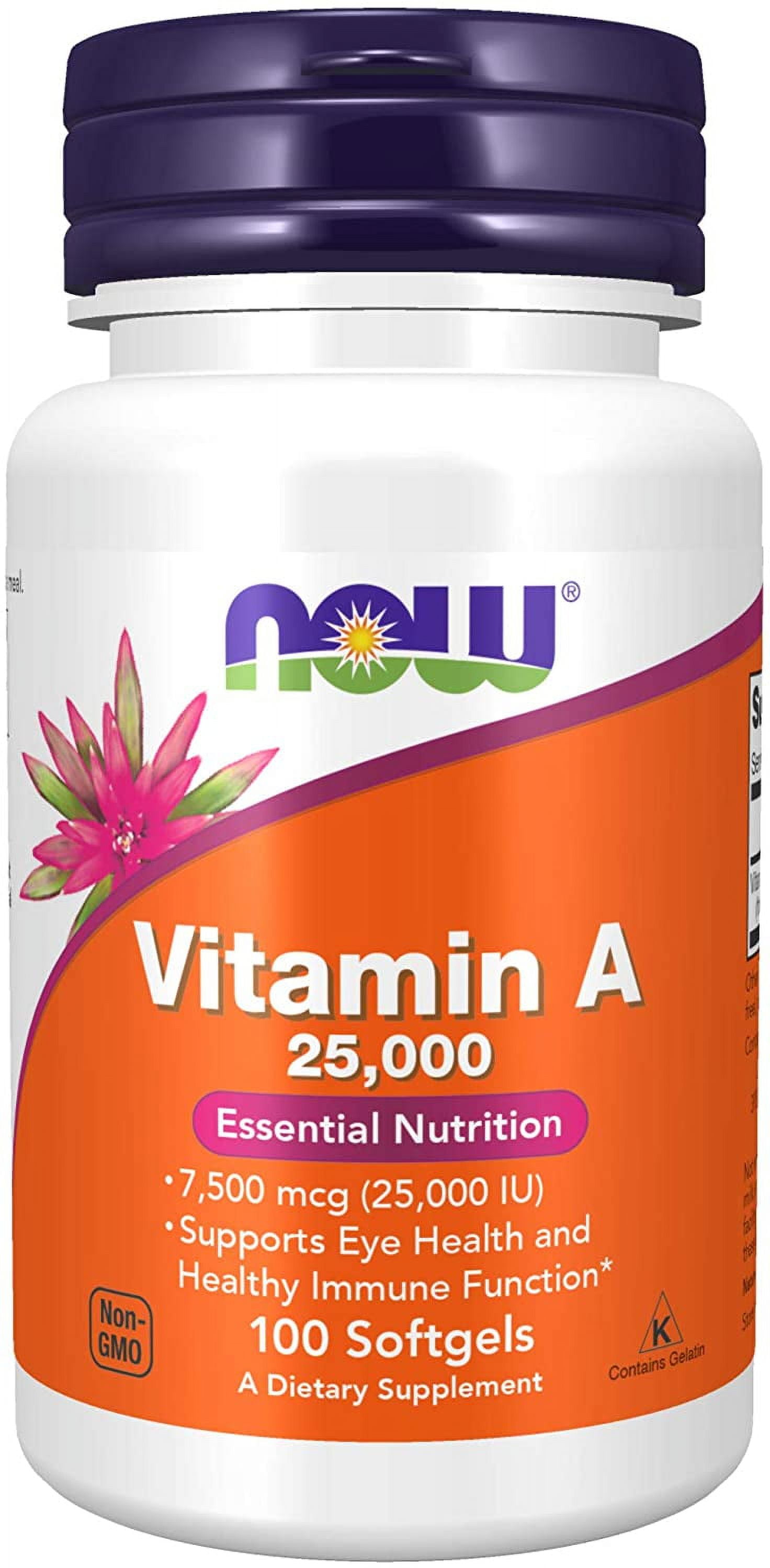 NOW Foods Vitamin A 25,000 IU - 100 Softgels