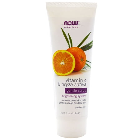 Now Foods Vit C & Oryza Sativa Scrub 4 Oz
