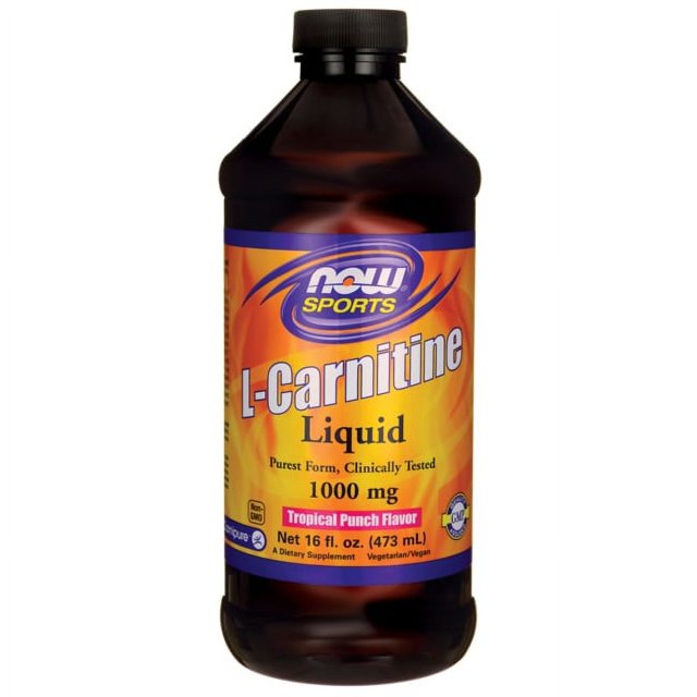 NOW Liquid L-Carnitine 1000mg, Tropical Punch, 16 Fl Oz - Walmart.com