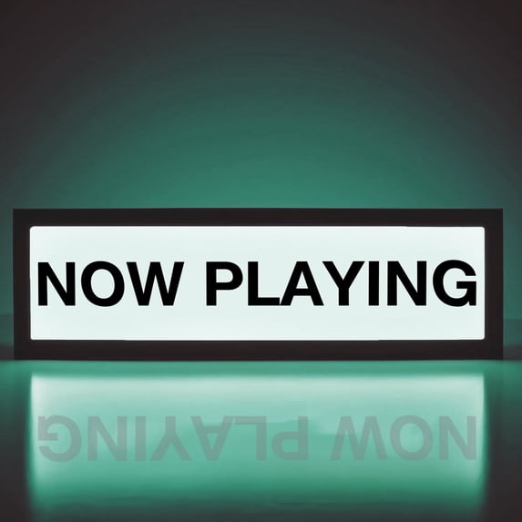 NOW PLAYING RGB LED Neon Lightbox with Remote & APP Control Studio Warning Sign Illuminated Lights Music Sync Timer Setting Signs for Cinema Libraries Home Wall Desk Decor USB Powered