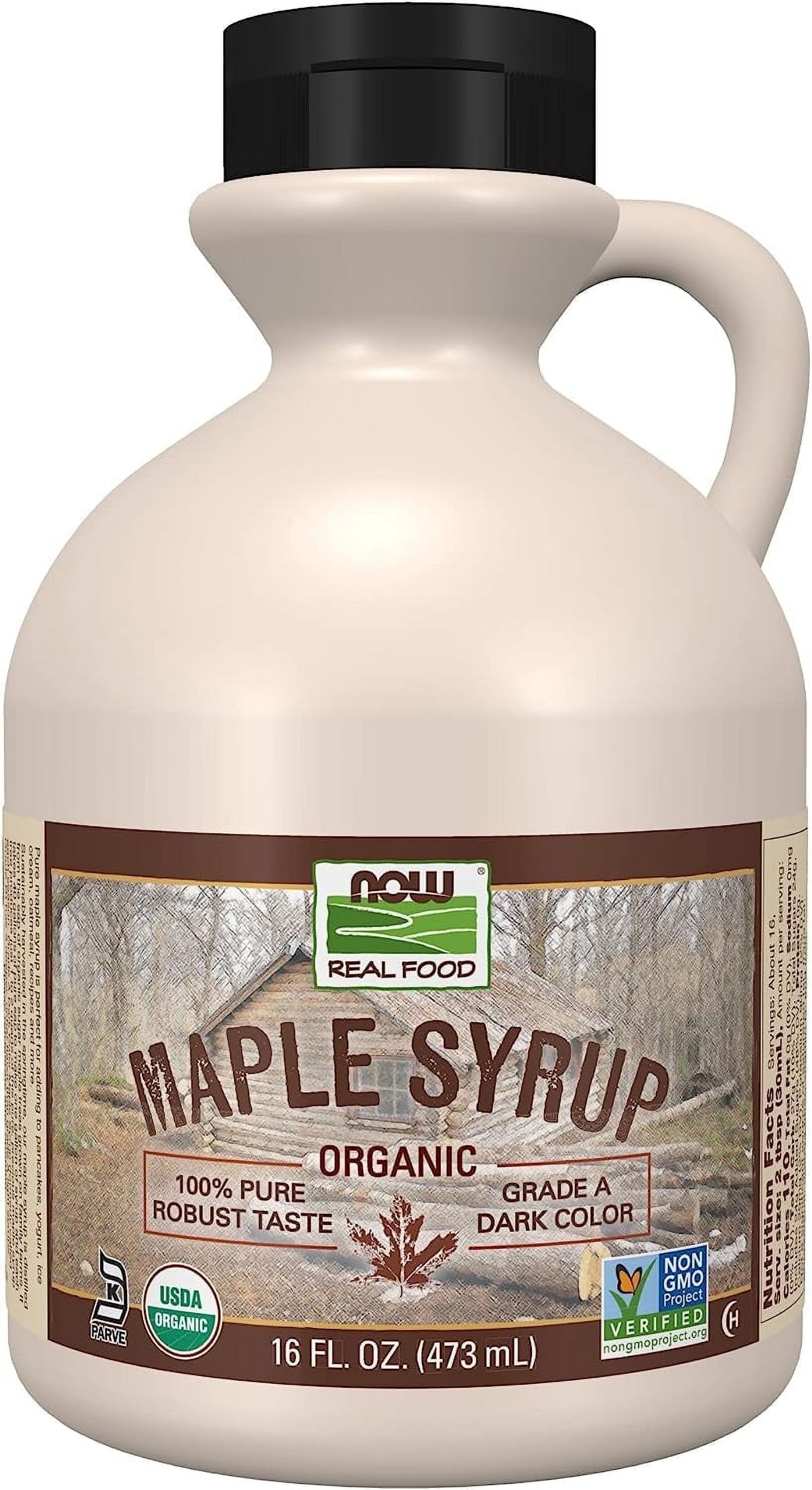 NOW Real Food Organic Maple Syrup Grade A -- 16 fl oz Pack of 2