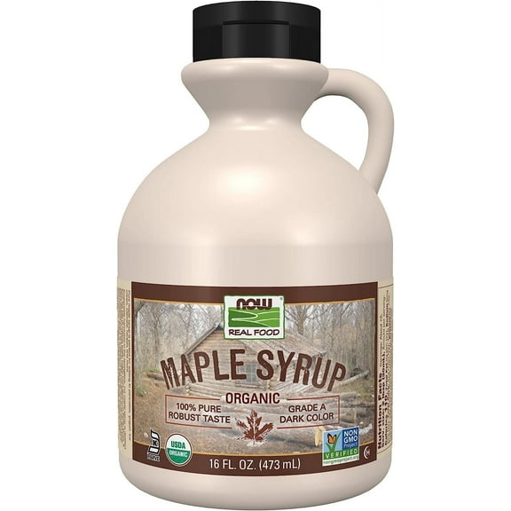 NOW Real Food Organic Maple Syrup Grade A -- 16 fl oz Pack of 2