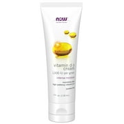 NOW Solutions, Vitamin D-3 Cream 1,000 IU per Gram, High-Potency, Intense Moisture, 4-Ounce