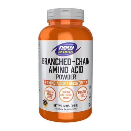 NOW Sports, Branched Chain Amino Acids with Leucine, Isoleucine, and Valine, Amino Acids, Powder, 12 oz.