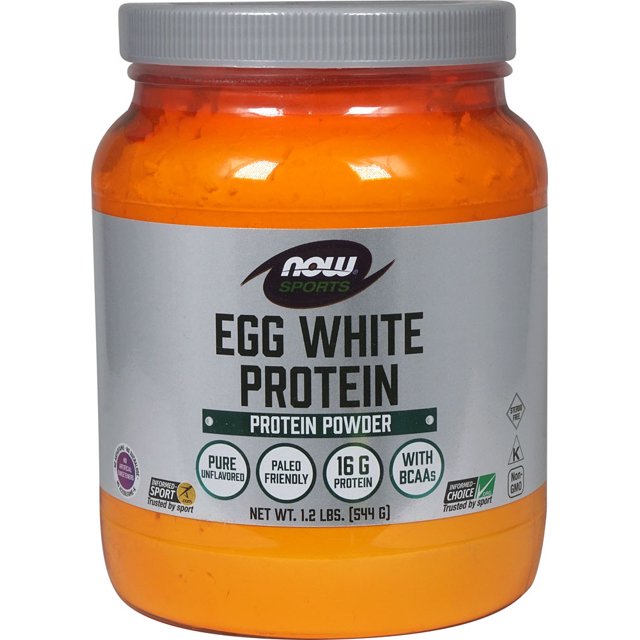 NOW Sports Eggwhite Protein Unflavored 1.2 lbs
