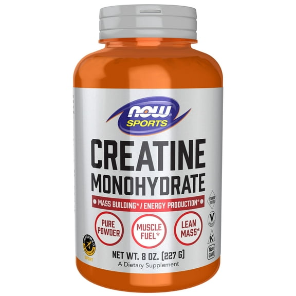 NOW Sports Nutrition, Creatine Monohydrate Powder, Mass Building*/Energy Production*, 8-Ounce