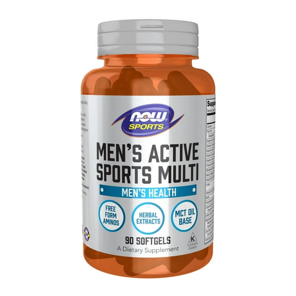 NOW Sports Nutrition, Men's Extreme Sports Multi with Free-Form Amino Acids, ZMA, Tribulus, MCT Oil, and Herbal Extracts, 90 Softgels