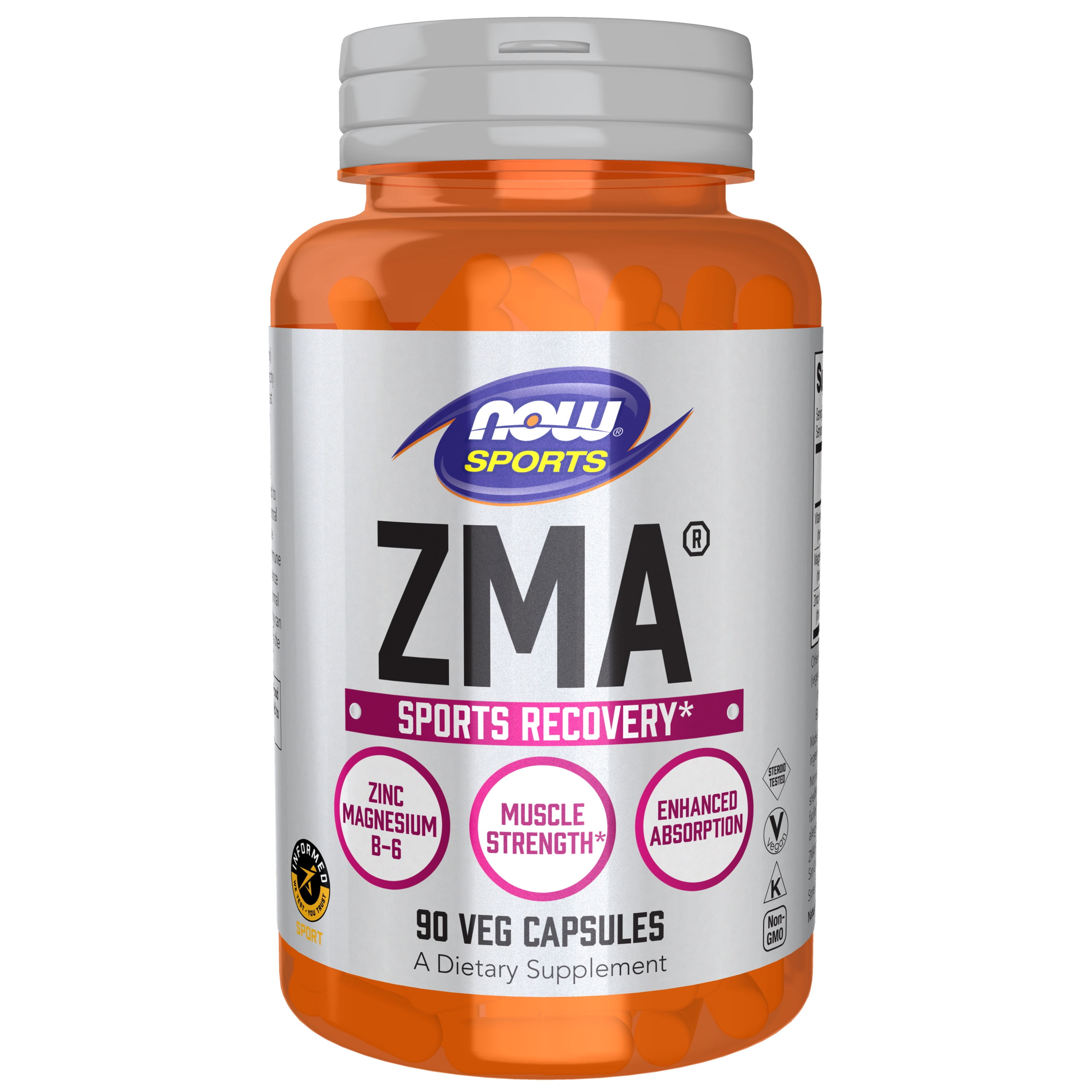 NOW Sports Nutrition, ZMA (Zinc, Magnesium and Vitamin B6), Enhanced
