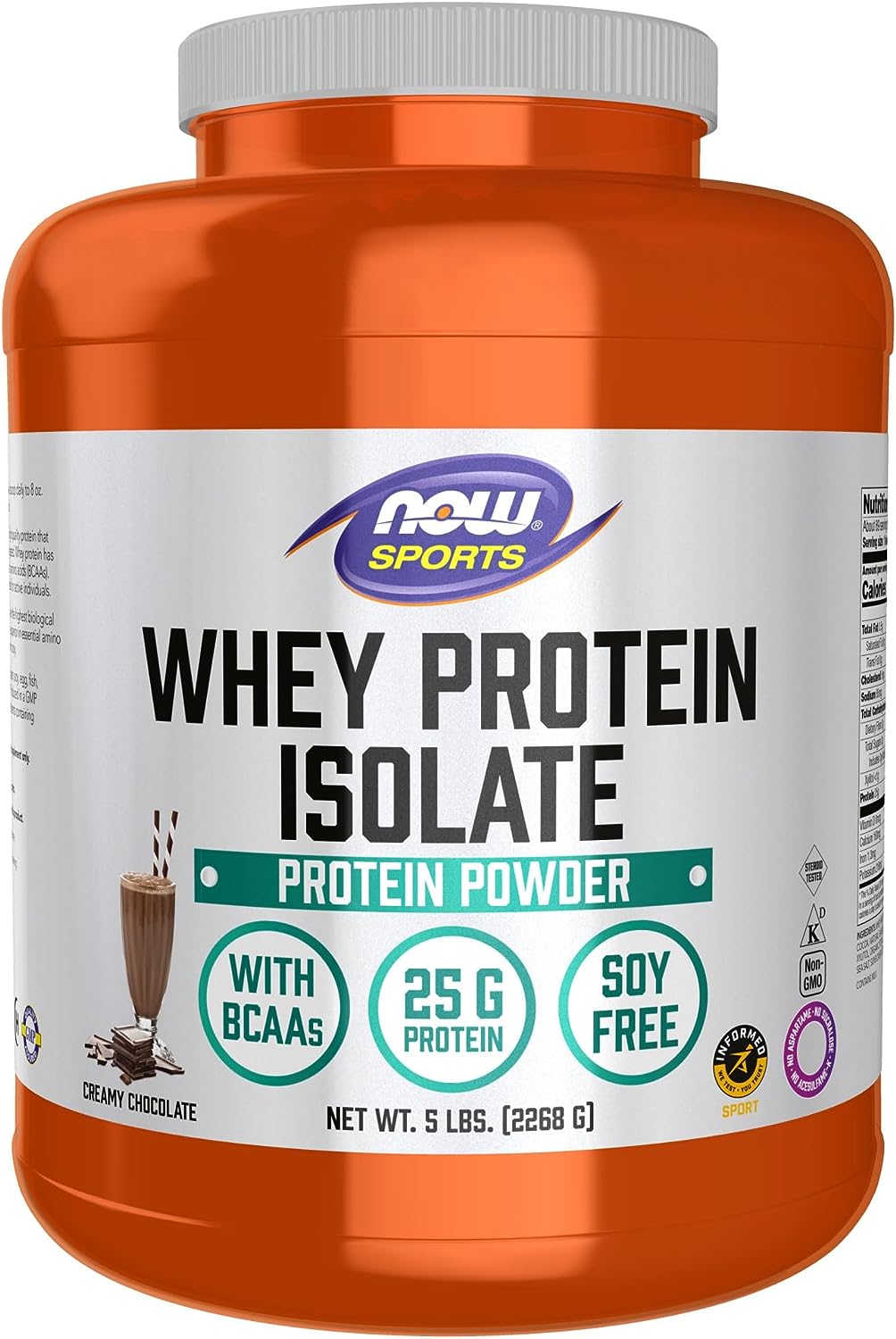 NOW Sports Whey Protein Isolate Creamy Chocolate 5 lbs