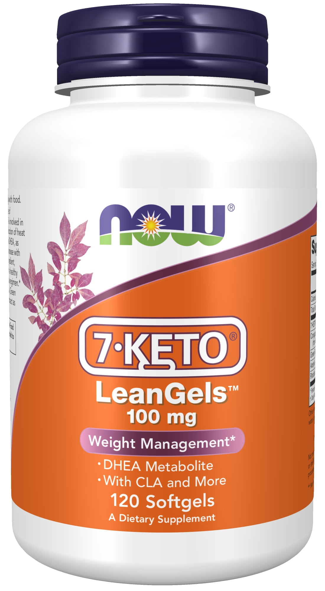 NOW Supplements, 7Keto LeanGels 100 mg with CLA, Green Tea Extract