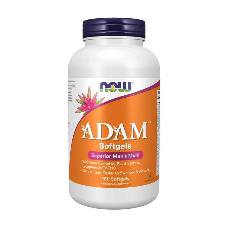 NOW ADAM™ Men's Vitality Vitamins, Multivitamin with Saw Palmetto