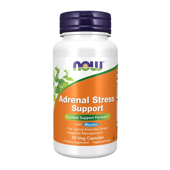 NOW Supplements, Adrenal Stress Support, Cortisol Support Formula* with Relora, 90 Veg Capsules