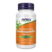 NOW Supplements, Ashwagandha (Withania somnifera) 450 mg (Standardized Extract), 90 Veg Capsules