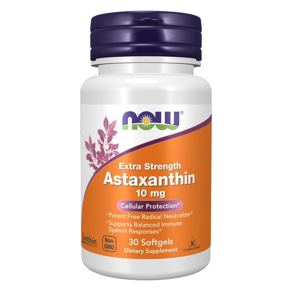 NOW Supplements, Astaxanthin 10mg, Extra Strength, 30 Softgels