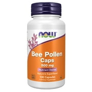 NOW Supplements, Bee Pollen 500 mg, Natural Bee Pollen, Nutrient-Dense, 100 Capsules