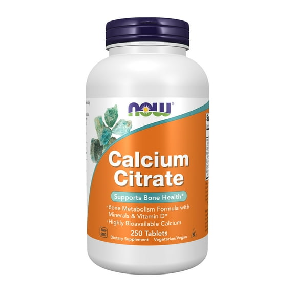 NOW Supplements, Calcium Citrate with Vitamin D, Magnesium, Zinc, Copper, and Manganese, 250 Tablets
