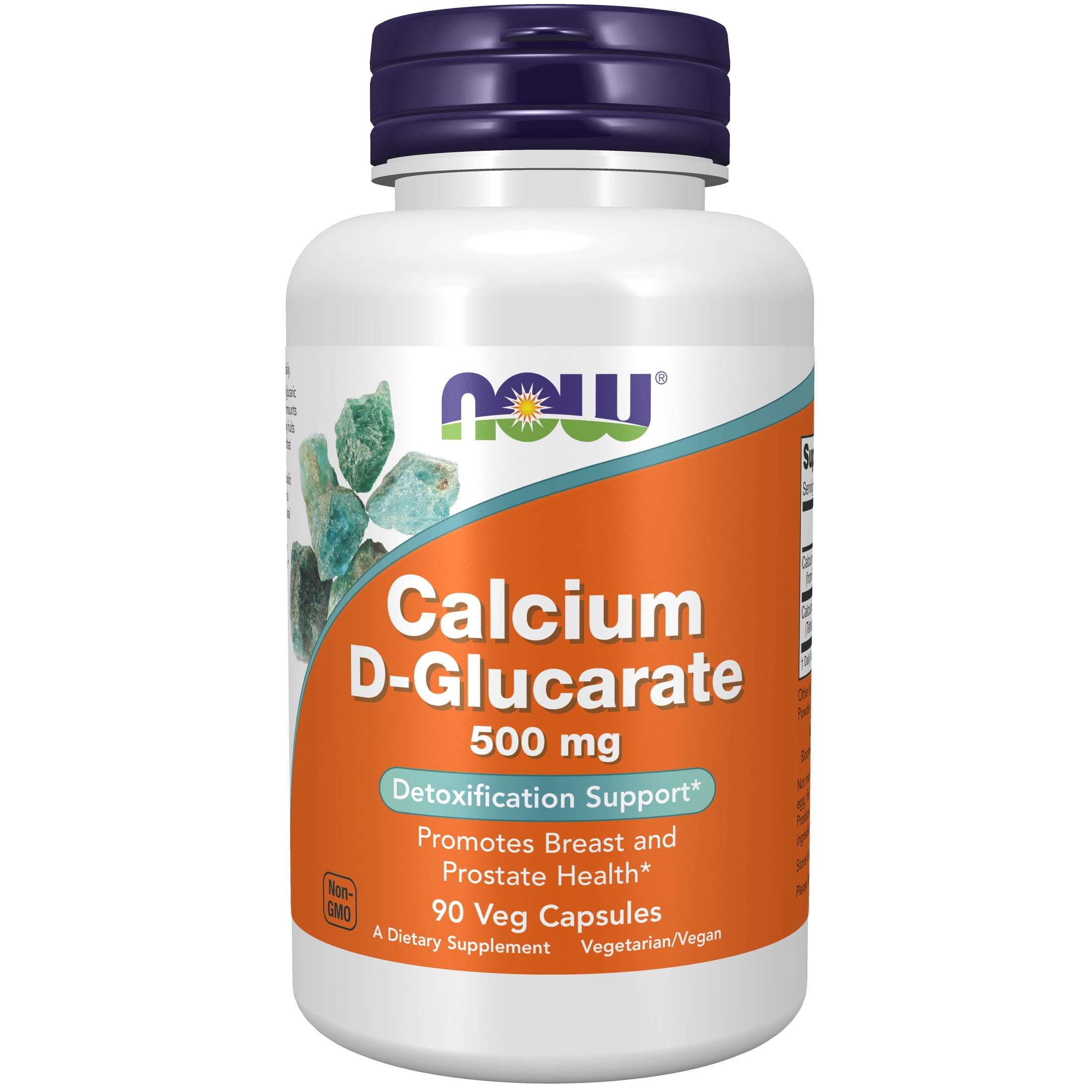 glutathione and calcium d-glucarate NOW Supplements, Calcium D-Glucarate 500 mg, Detoxification Support* 90 Veg  Capsules